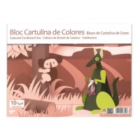 CARTOLINAS BLOCO A4 CORES SORTIDAS
